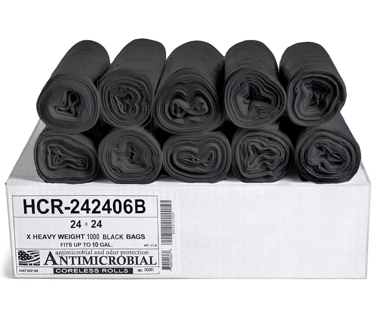 10-gallon black trash bags