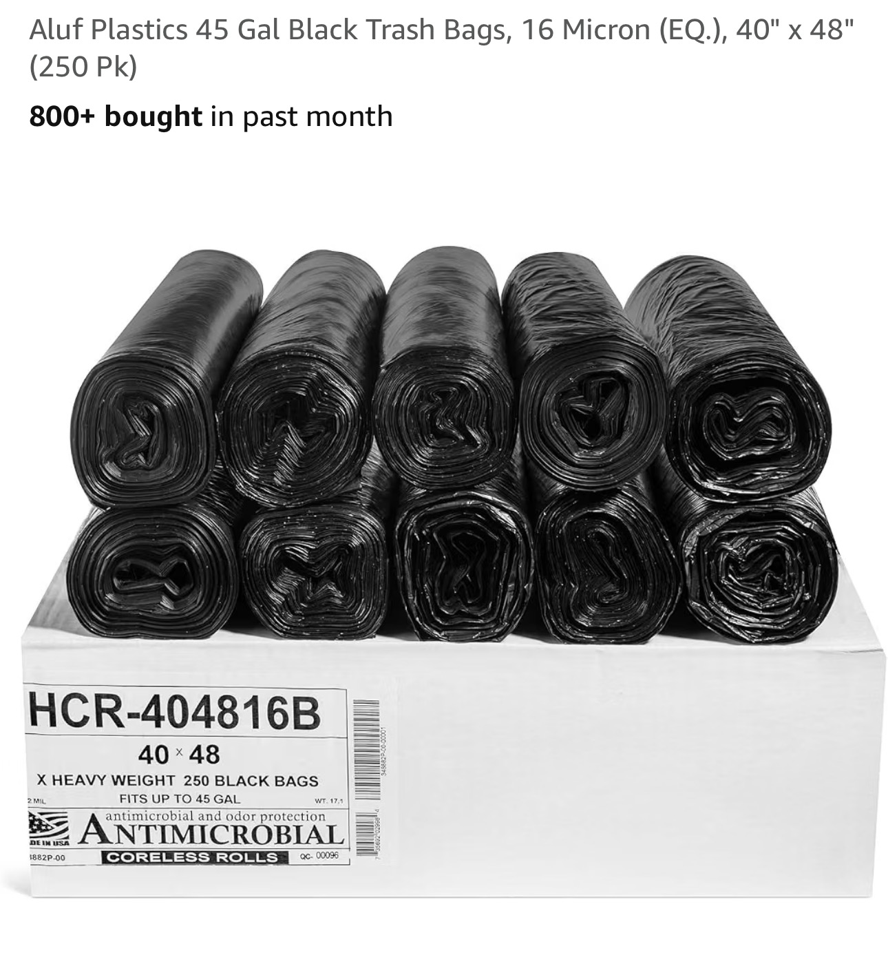 45-gallon black trash bags