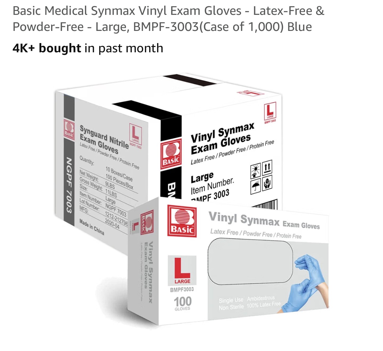 Large disposable gloves